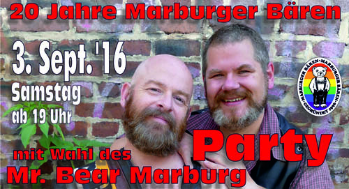 Jubil&auml;ums-Party&nbsp;und
	Wahl&nbsp;des&nbsp;neuen Mr.&nbsp;Bear&nbsp;Marburg